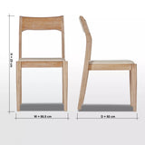 Antakya Modern Solid Wood 4 Seater Round Dining Table Set