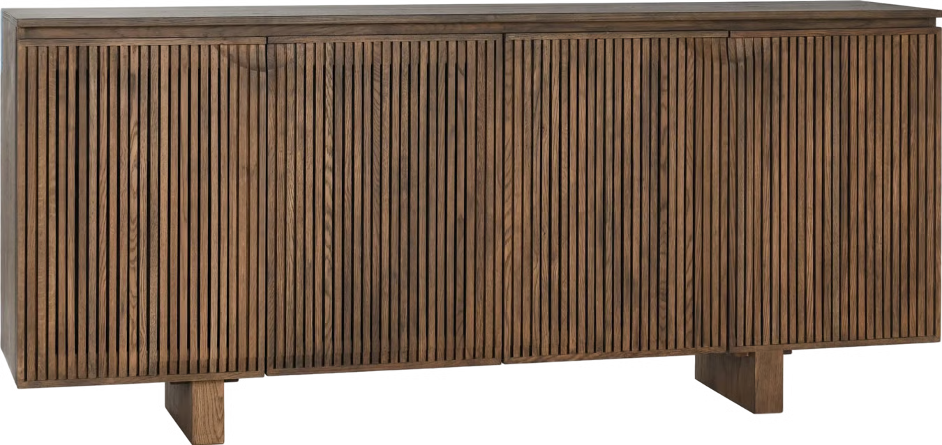 Modern Slatted Wood Sideboard