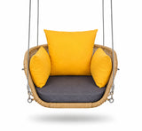 WICKER OVAL SWING
