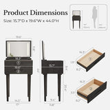 Muwuele Small Vanity Desk with Mirror & Lights