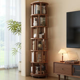 Muwuele 6-Tier Rotating Bookshelf with Wheels