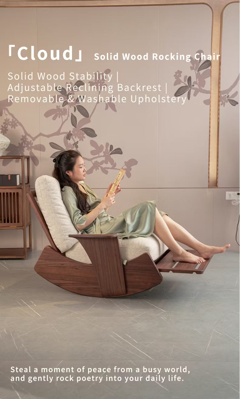 Modern Solid Wood Rocking Chair