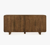 Geometric Wood Pattern Sideboard