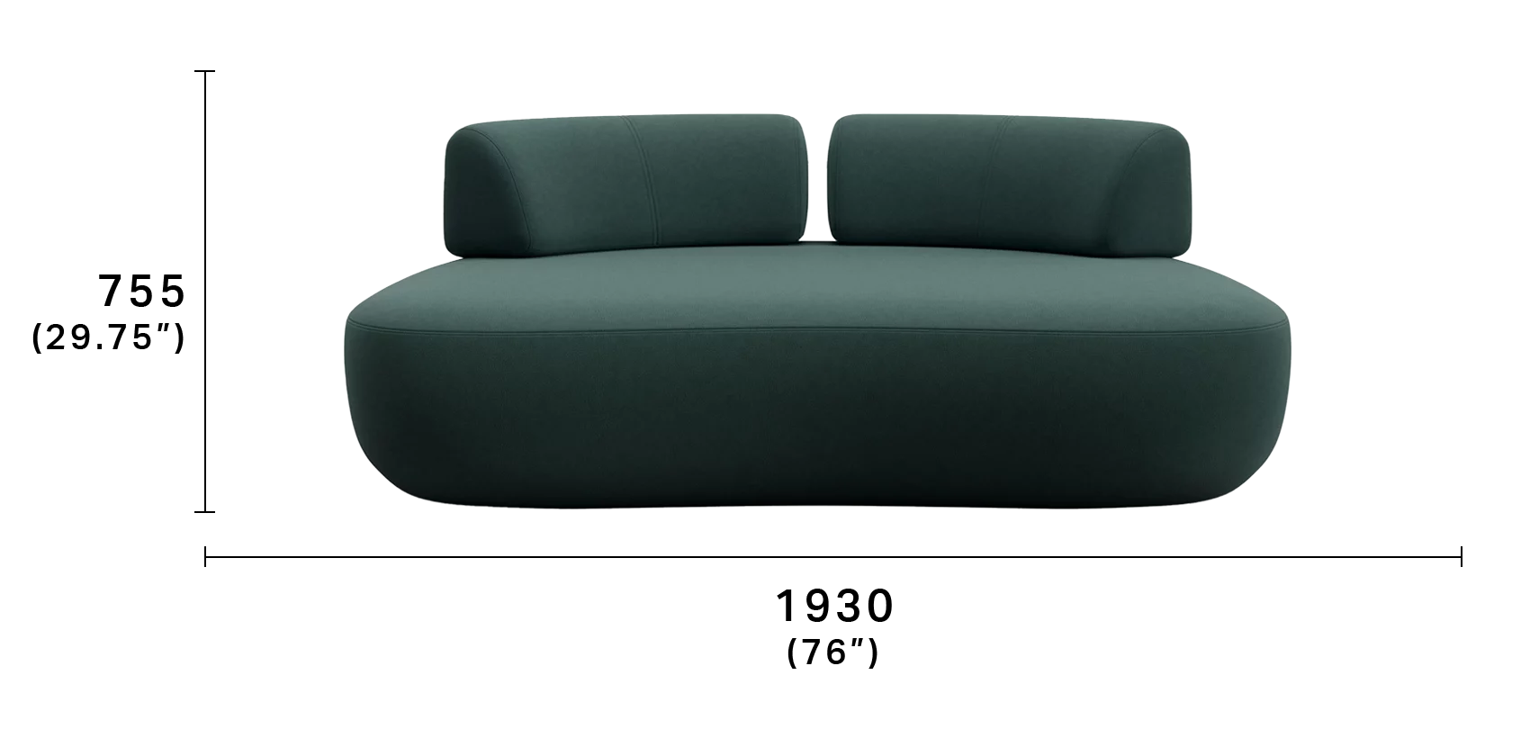 Aura Island Sofa with Deep Seating