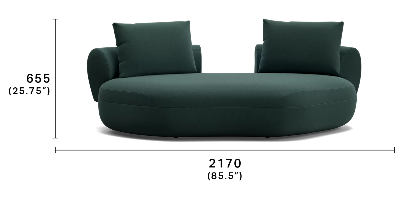 Aura Island Sofa with Large Back