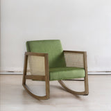 Carindale Solid Wood Rattan Rocking Armchair