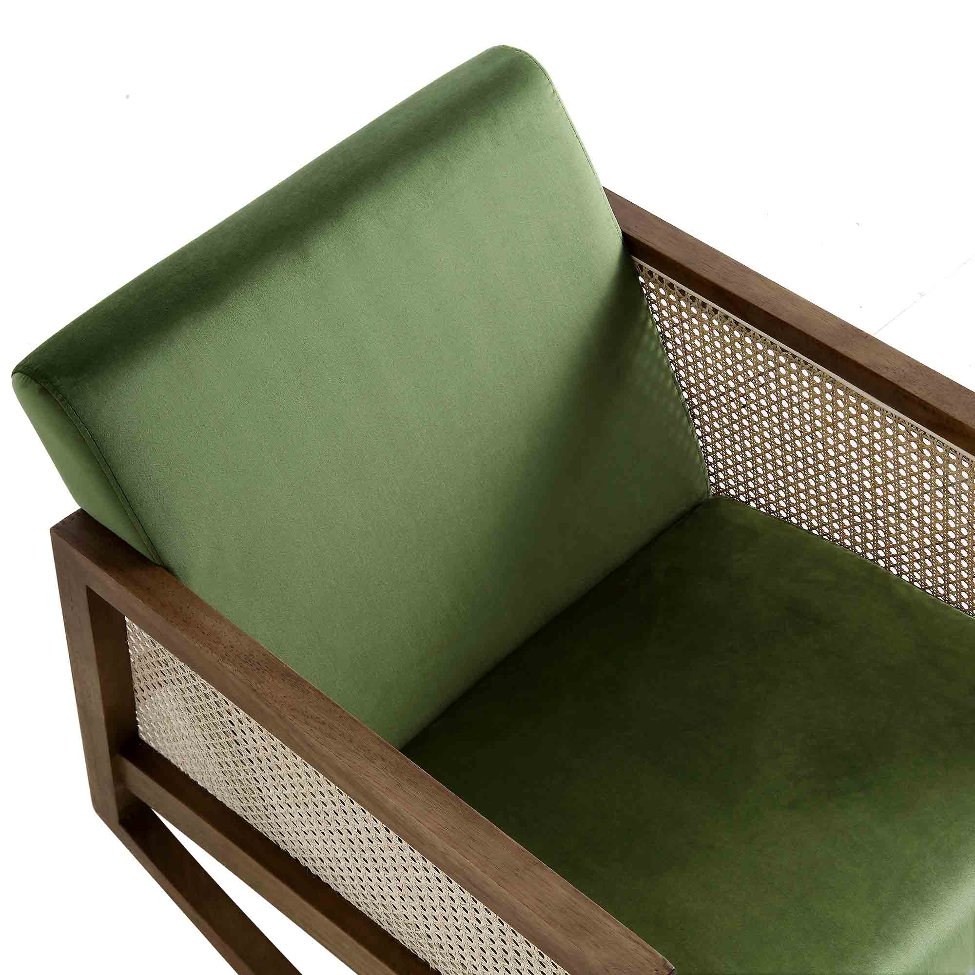 Carindale Solid Wood Rattan Rocking Armchair