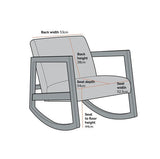 Carindale Solid Wood Rattan Rocking Armchair