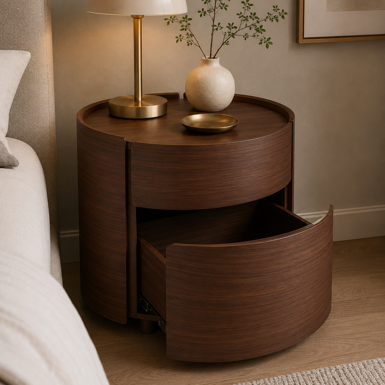 Riven Nightstand with Ceramic Top