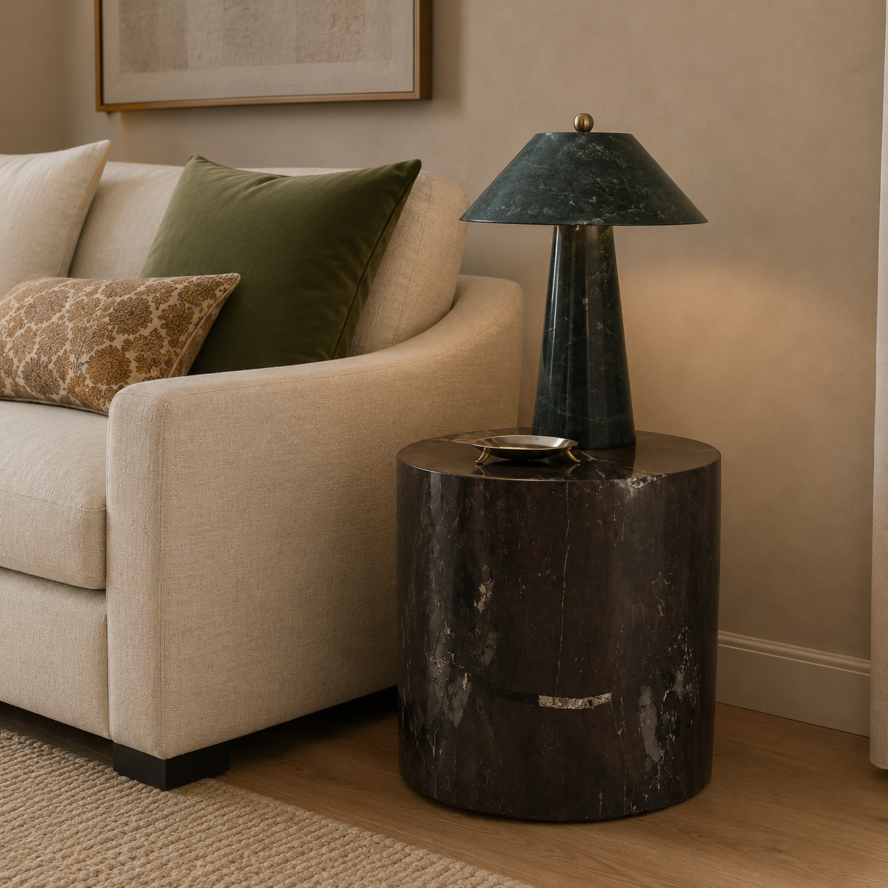 Petrified Wood Stool, Espresso (8"-10")