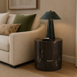Petrified Wood Stool, Espresso (8"-10")