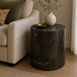 Petrified Wood Stool, Espresso (8"-10")