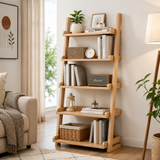 AQIMUELE 5-Tier Wooden Ladder Shelf