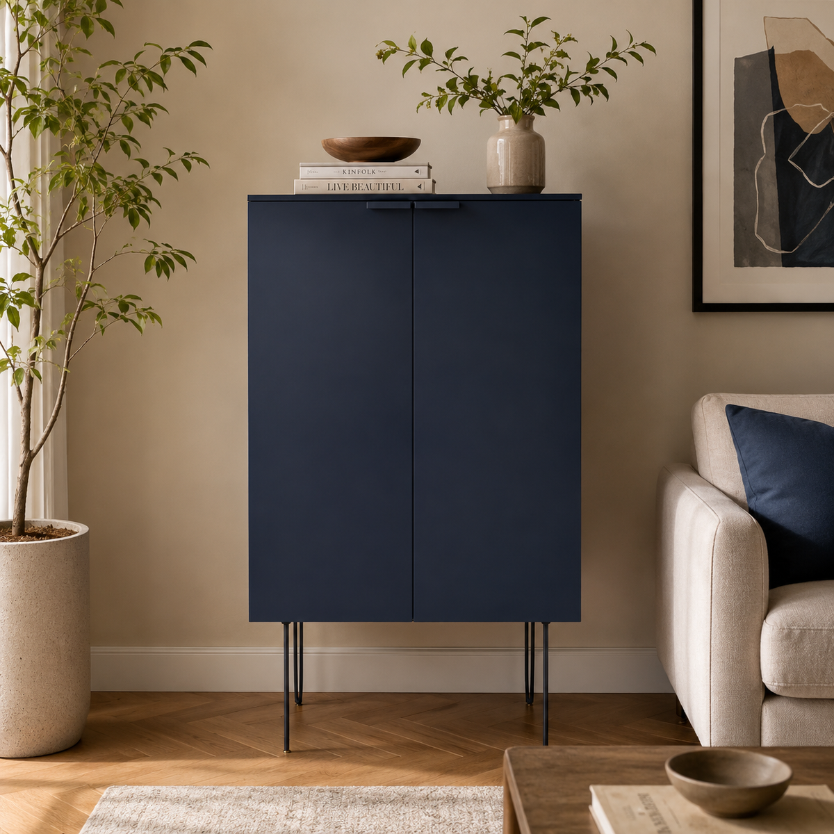 Modern 2-Door Display Cabinet