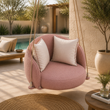 Rosé Luxe Hanging Swing Chair