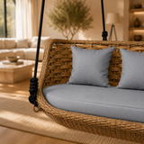 Handwoven Wicker Hanging Swing Sofa