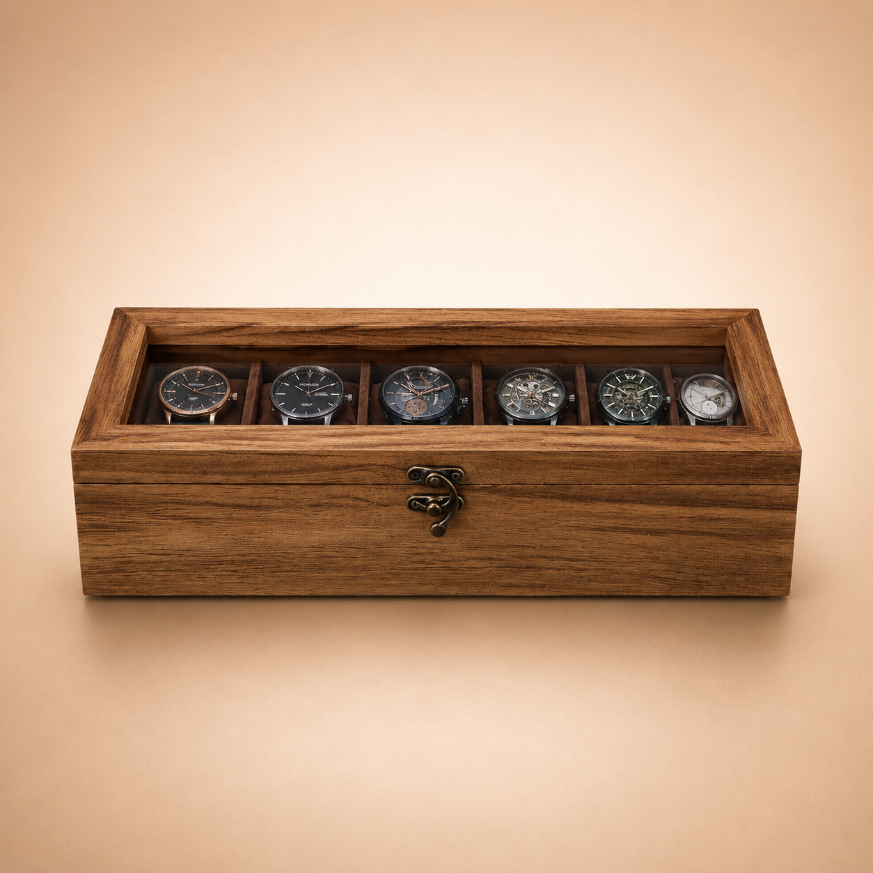 Glass Lid Watch Box
