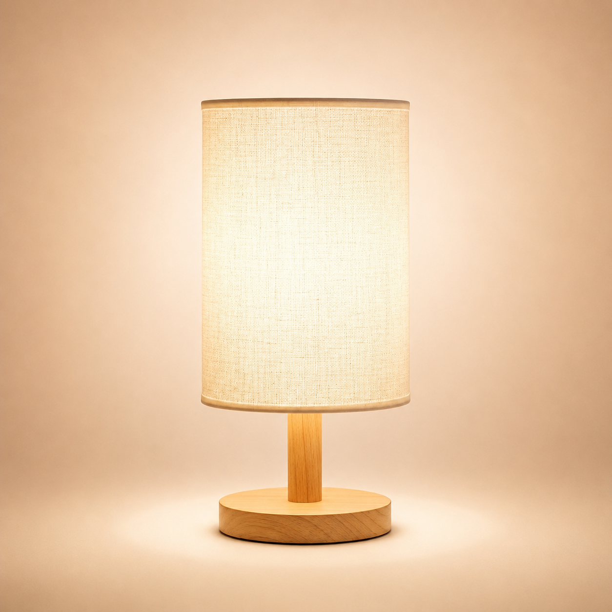 Minimalist Wooden Bedside Lamp,