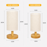 Minimalist Wooden Bedside Lamp,