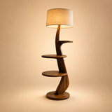 Teak Wood Floor Lamp