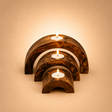 Aurora Wooden Tealight Set