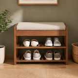 Wood Shoe Bench with Storage Drawer