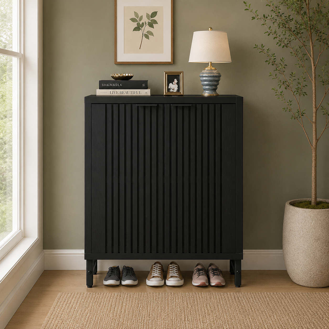 6 Tier Wooden Shoe Cabinet