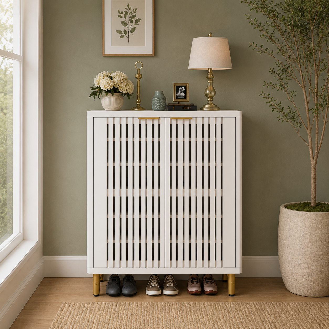 6 Tier Wooden Shoe Cabinet