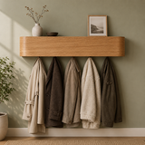 Minimalist Wall Coat Rack Shelf,