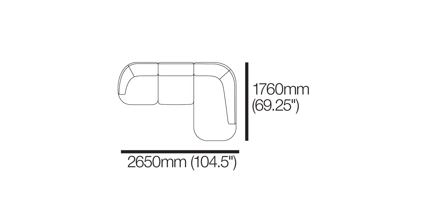Aura Sectional Sofa with Right Chaise