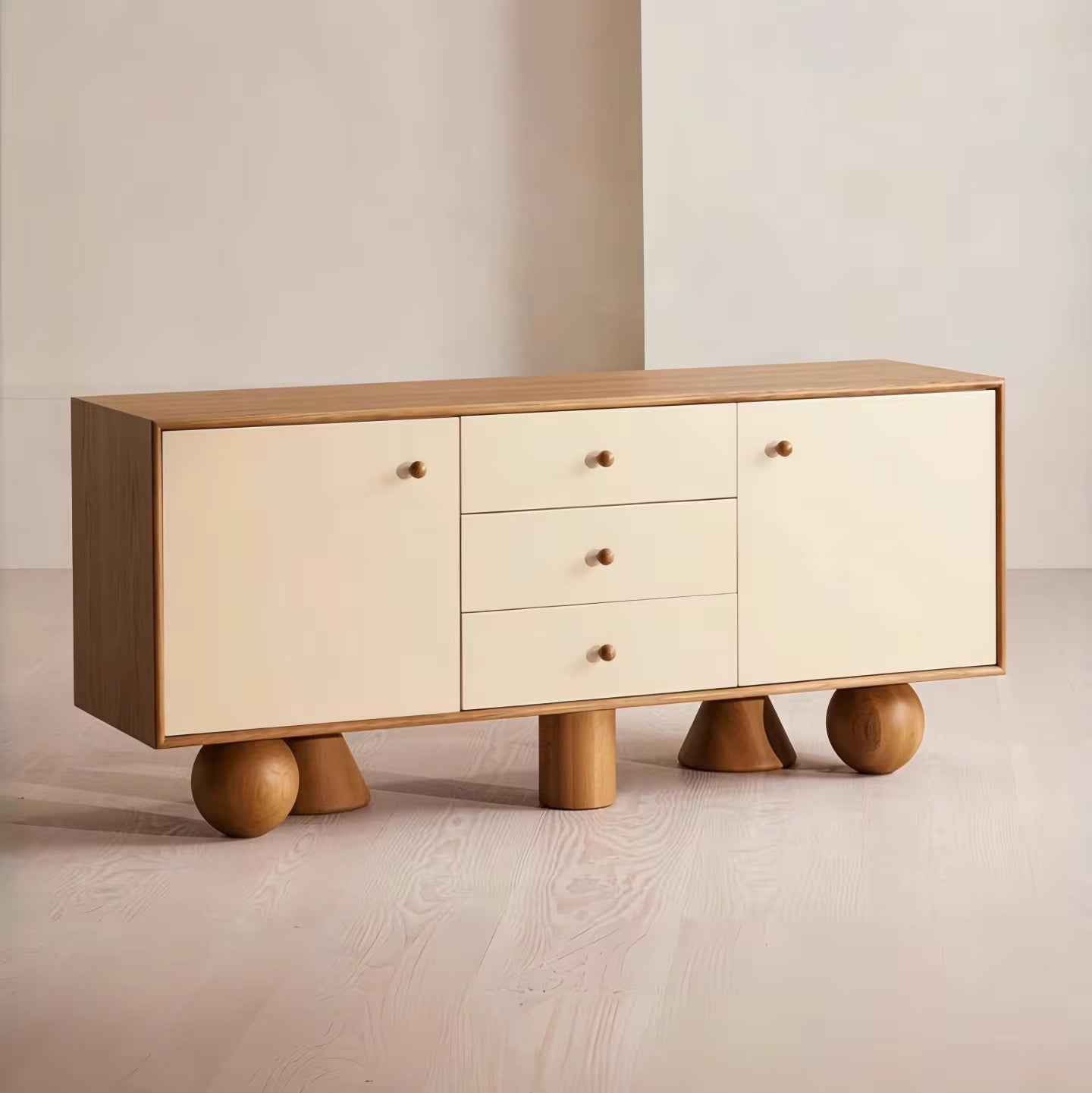 Luxury Beige Liora Storage Console Pune