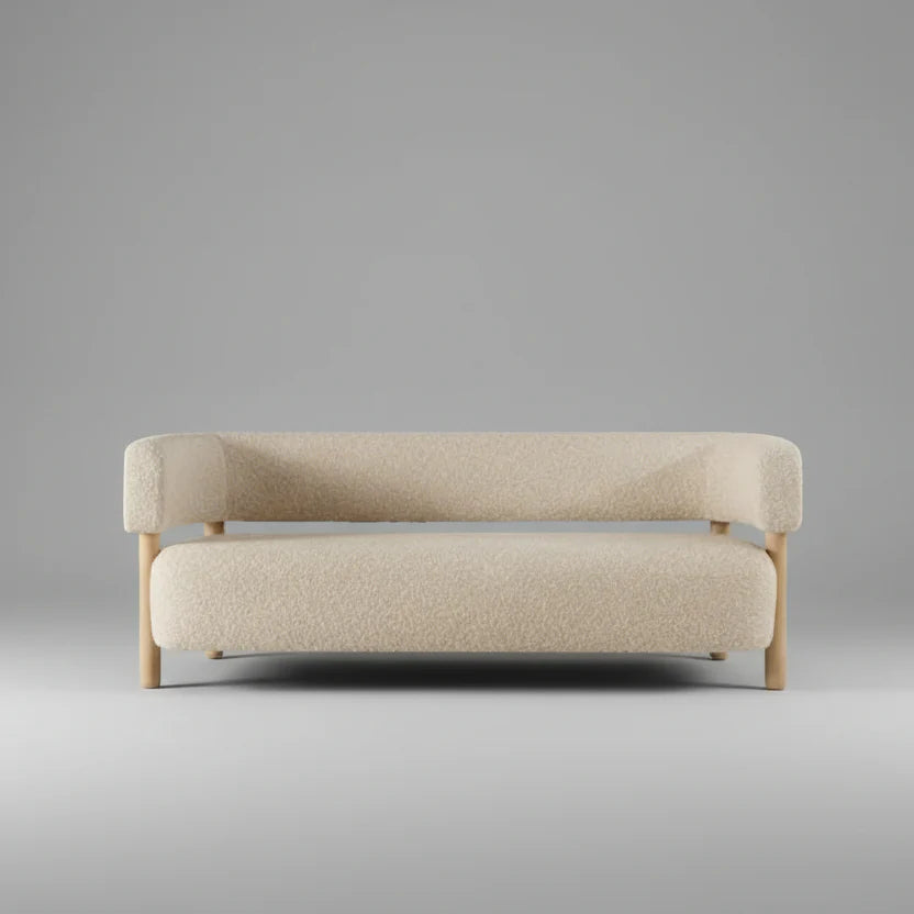 Kansas 3 Seater Boucle Fabric Sofa