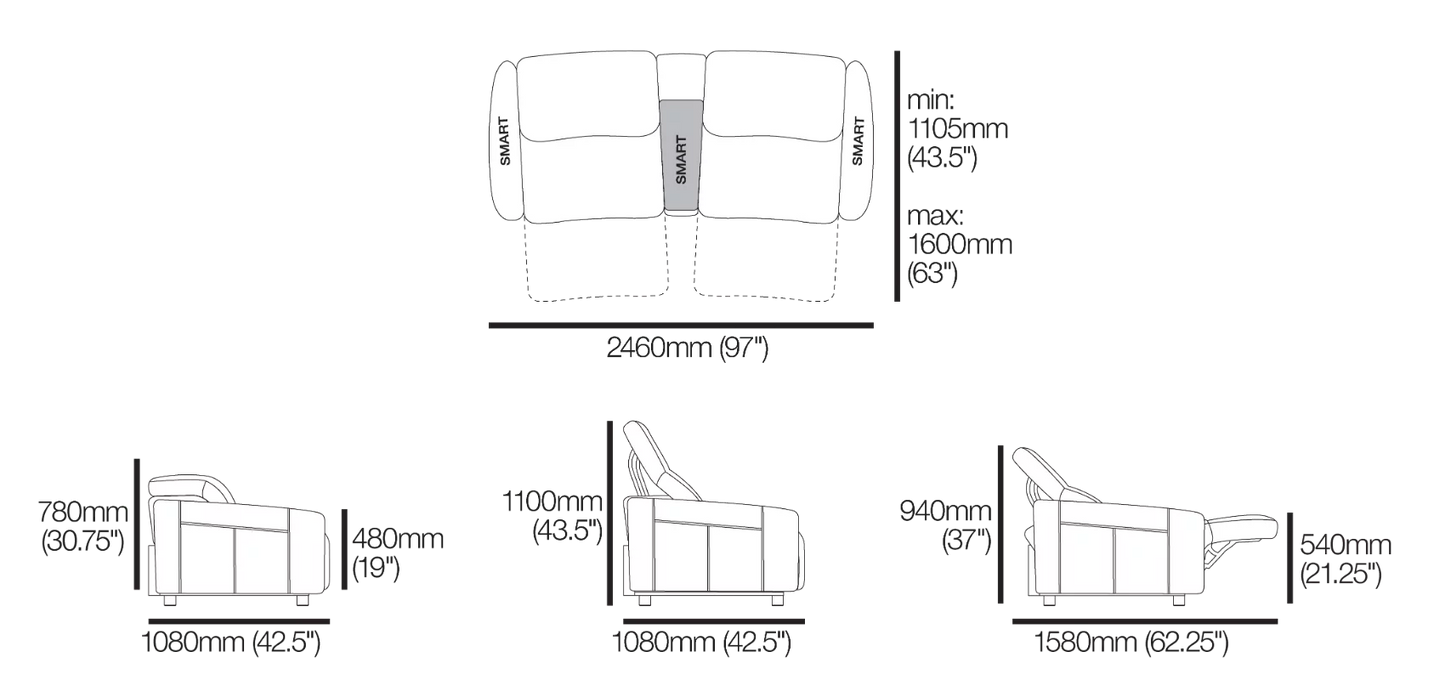 King Cinema Premiere 2.5 Seater