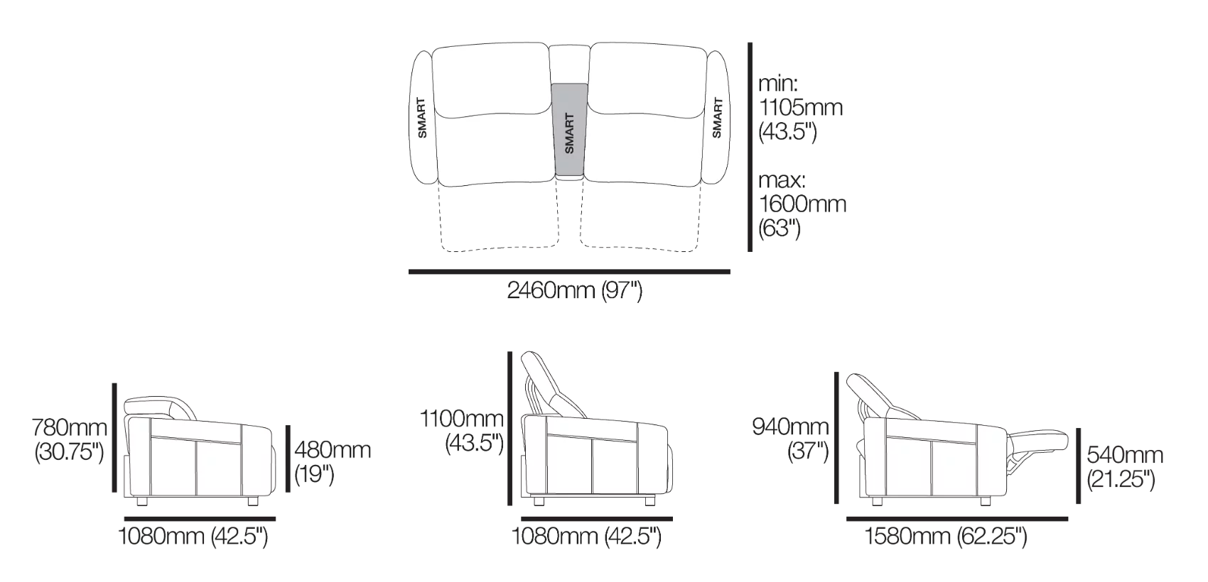 King Cinema Premiere 2.5 Seater