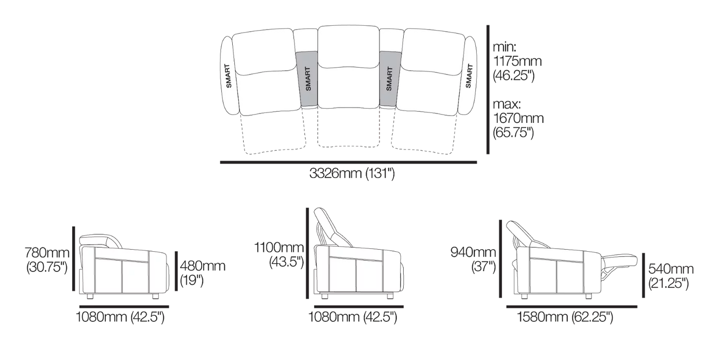 King Cinema Premiere 3 Seater