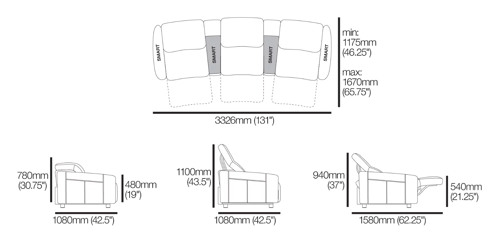 King Cinema Premiere 3 Seater
