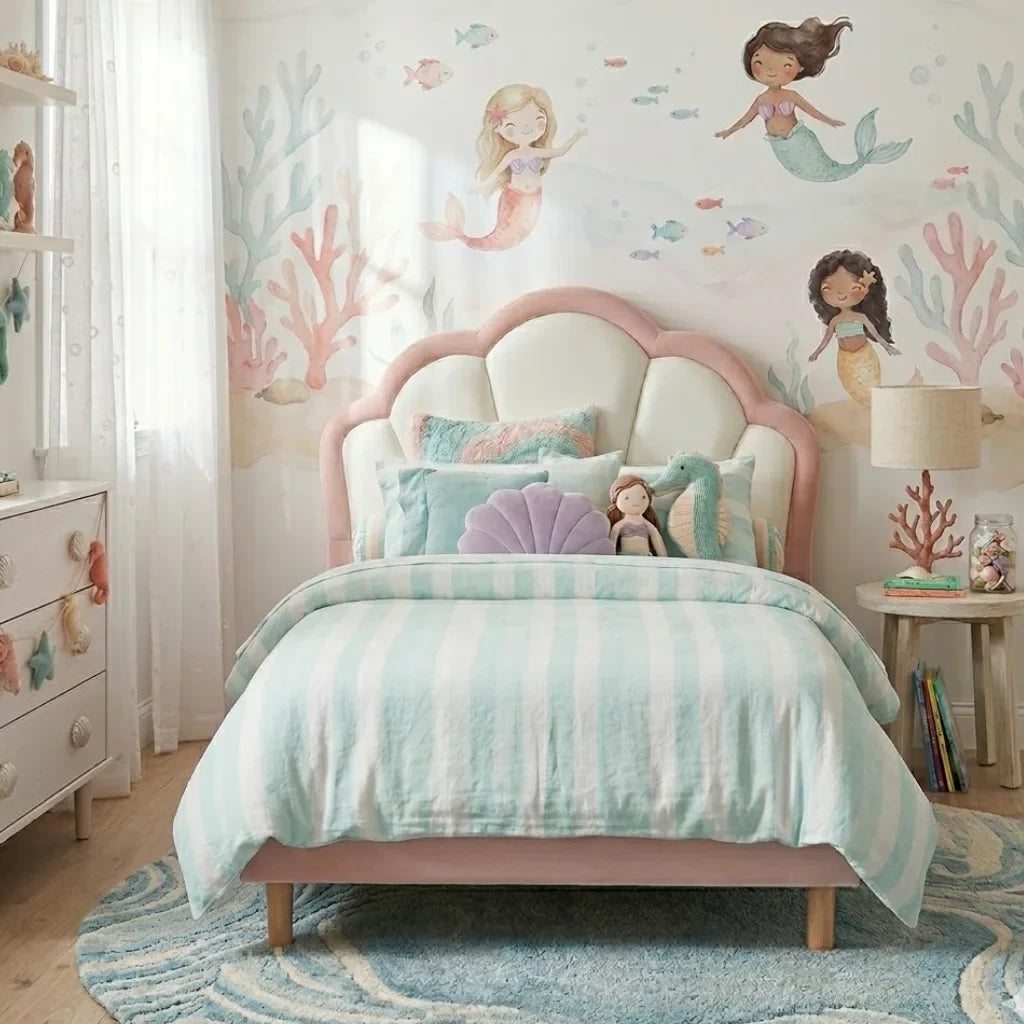 Little Pebble Solid Wood Kids Soft Bed