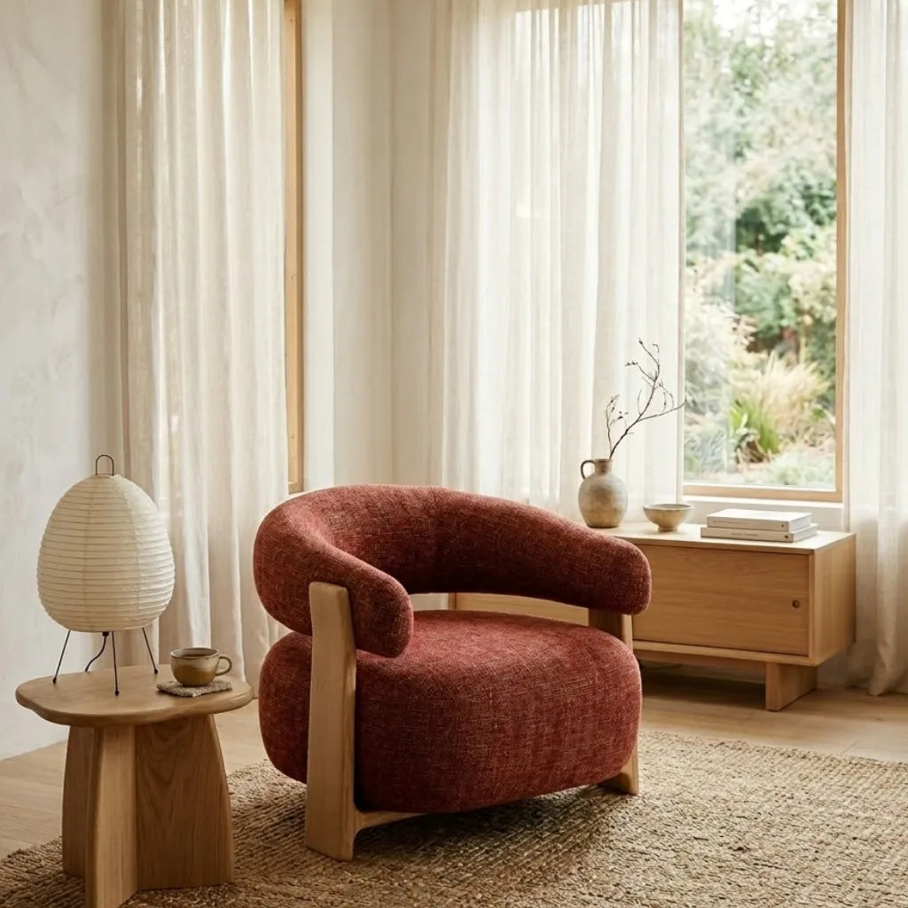 Liverpool Boucle Upholstered Sofa Arm Chair