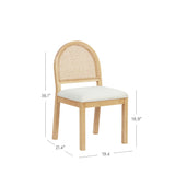 Mariko Rattan Solid Wood Dining Table Set