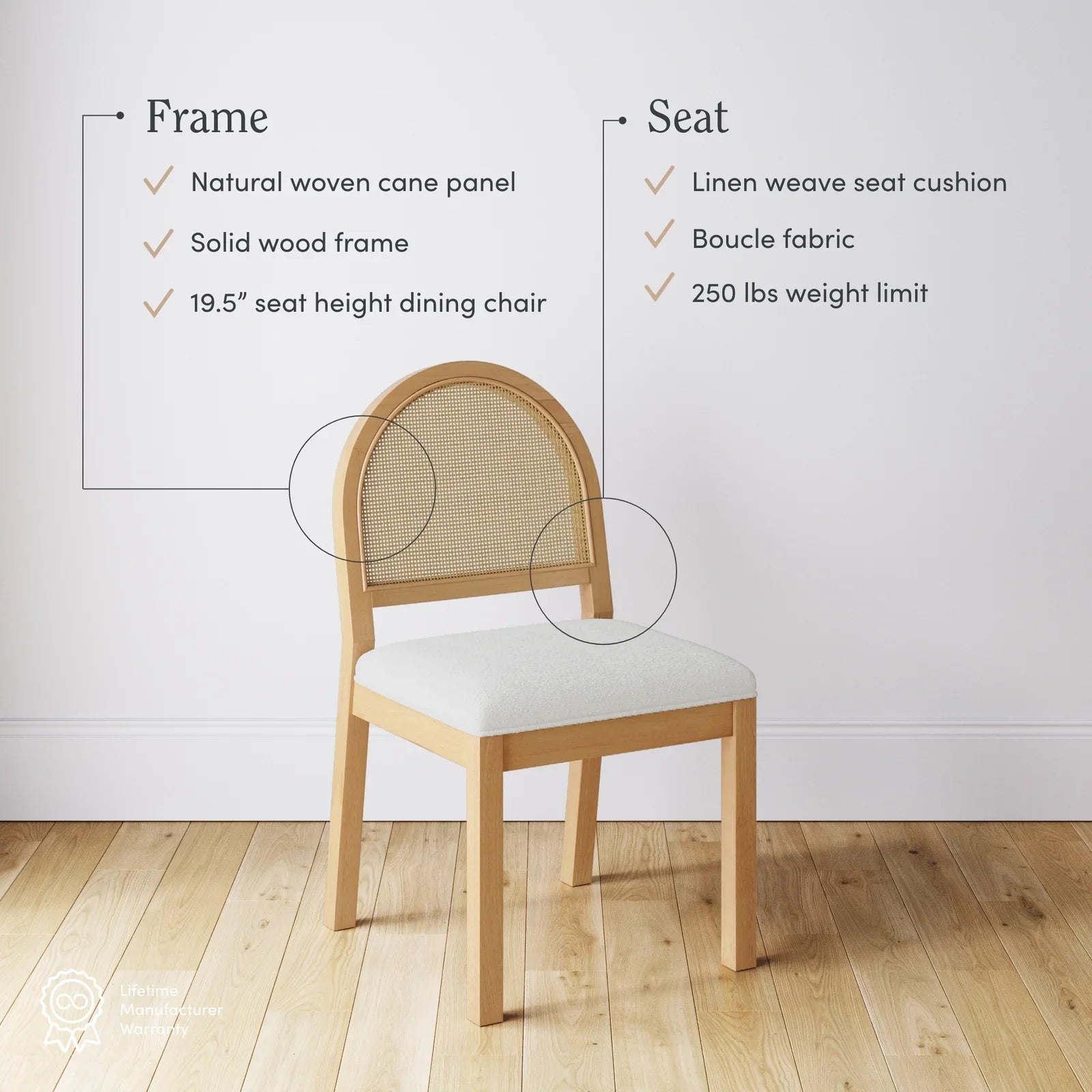 Mariko Rattan Solid Wood Dining Table Set