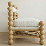 Mello Curve Solid Wood 2 Seater Sofa