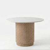 Naiyma Round Marble Top Dining Table - All Sizes