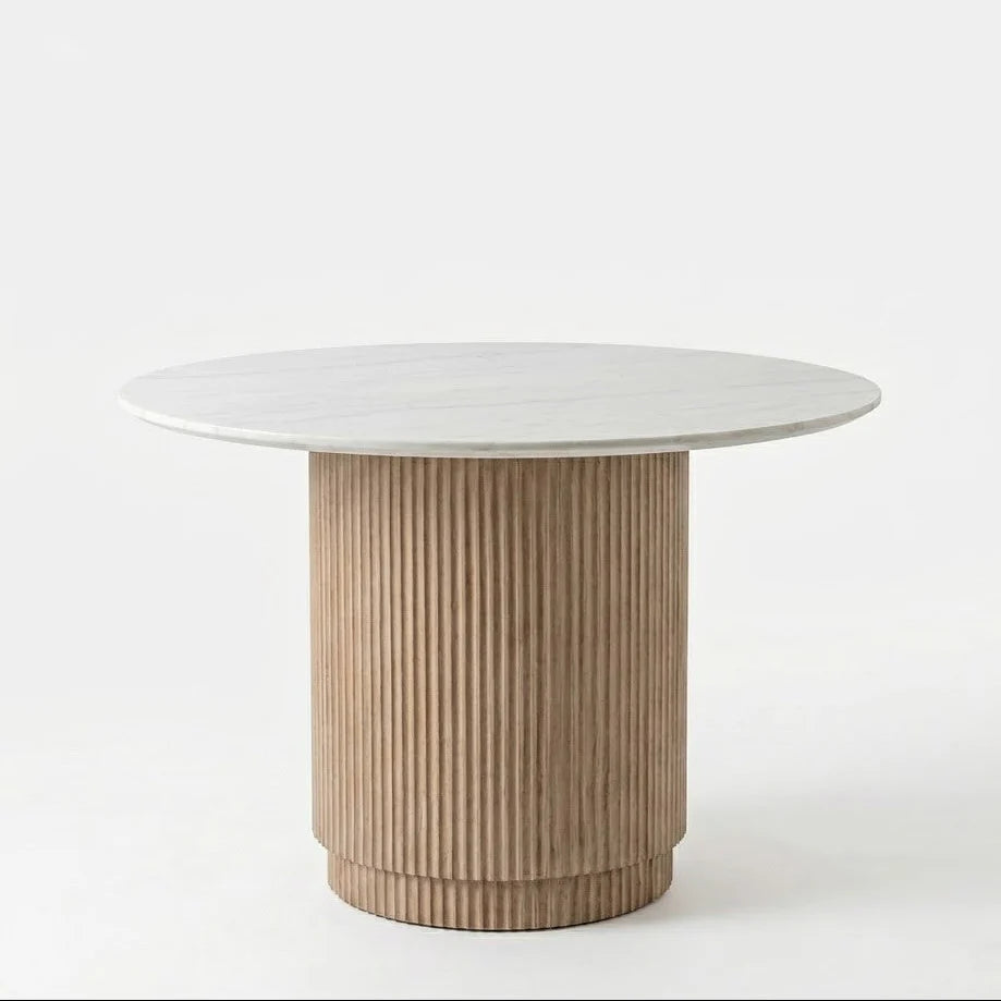 Naiyma Round Marble Top Dining Table - All Sizes