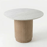 Naiyma Round Marble Top Dining Table - All Sizes