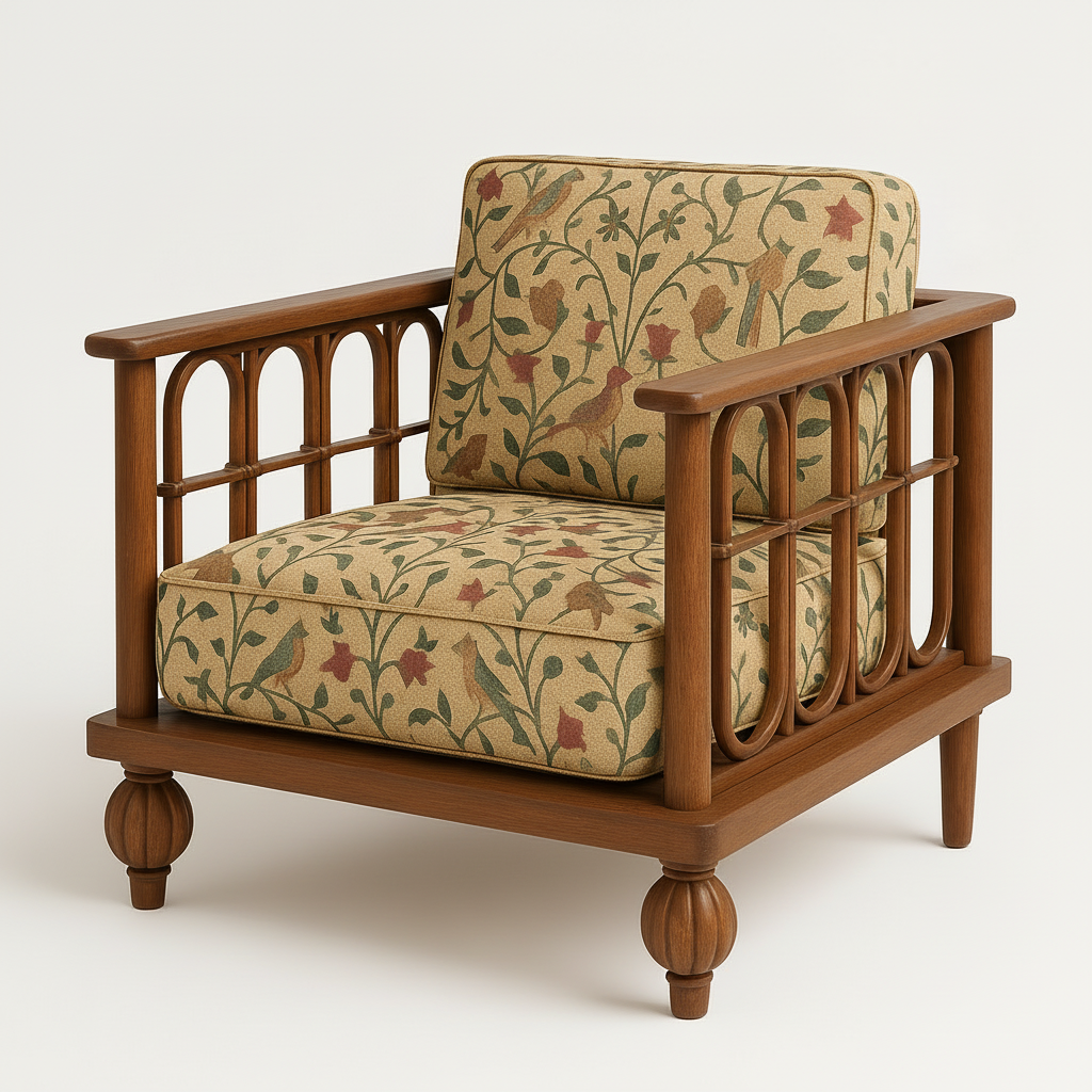 San Salvador Teak Wood Accent Chair