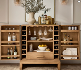Modern Wooden Bar Cabinet with bottle Storage