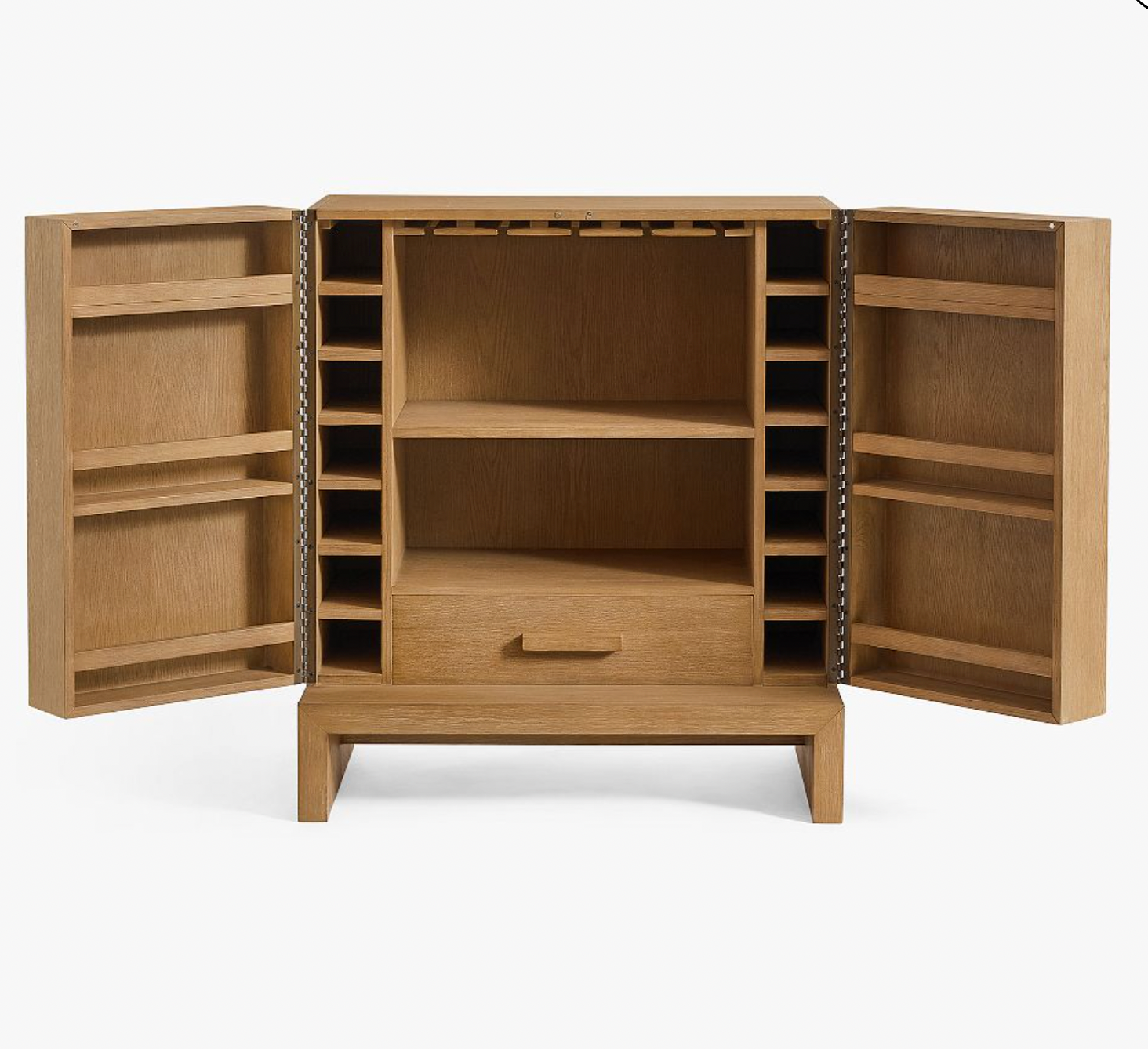 Modern Wooden Bar Cabinet with bottle Storage