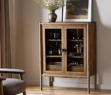 Solid Wood Glass Door Display Cabinet