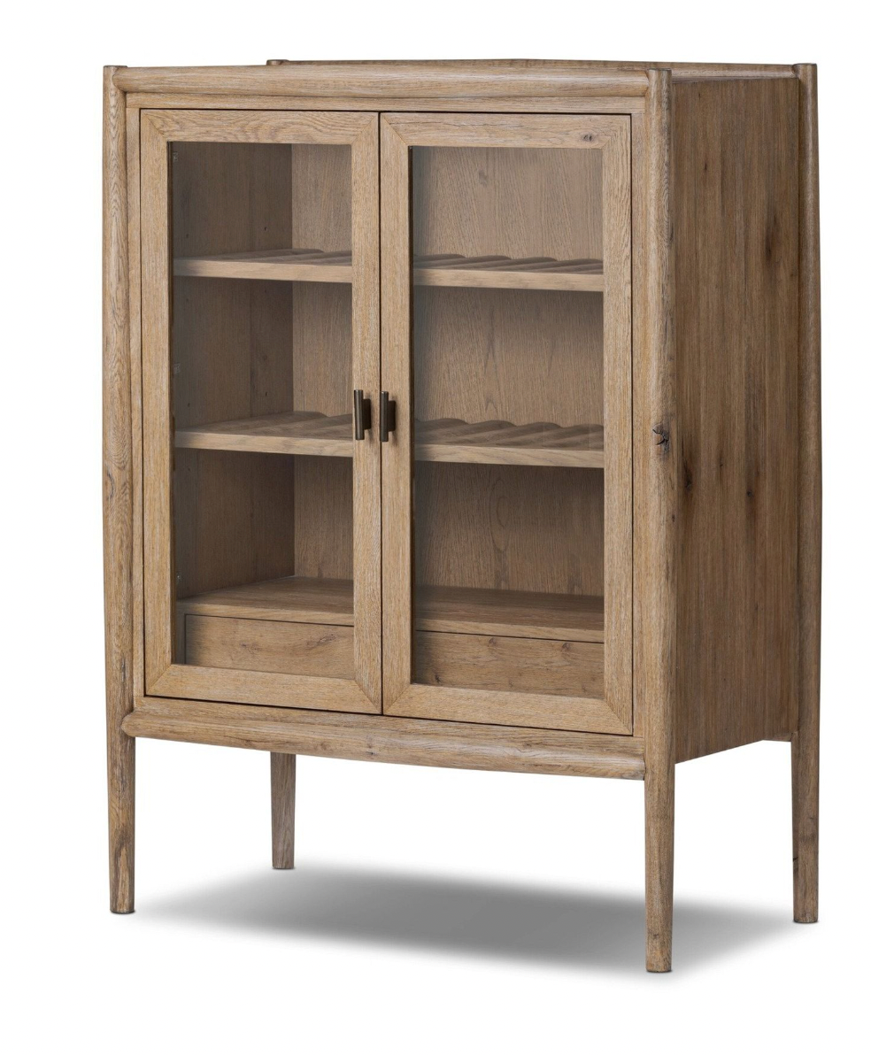 Solid Wood Glass Door Display Cabinet