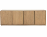Natural Wood Fluted Sideboard Cabinet